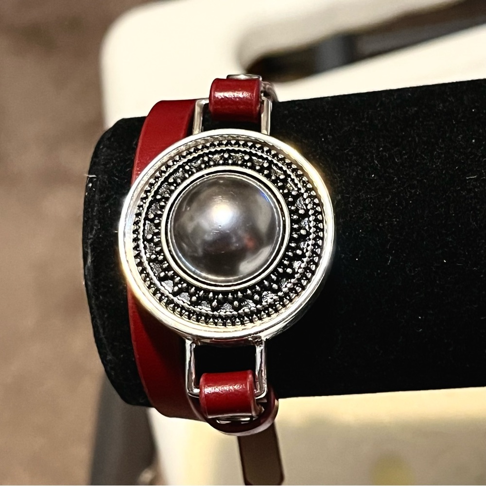 SD double wrap red bracelet